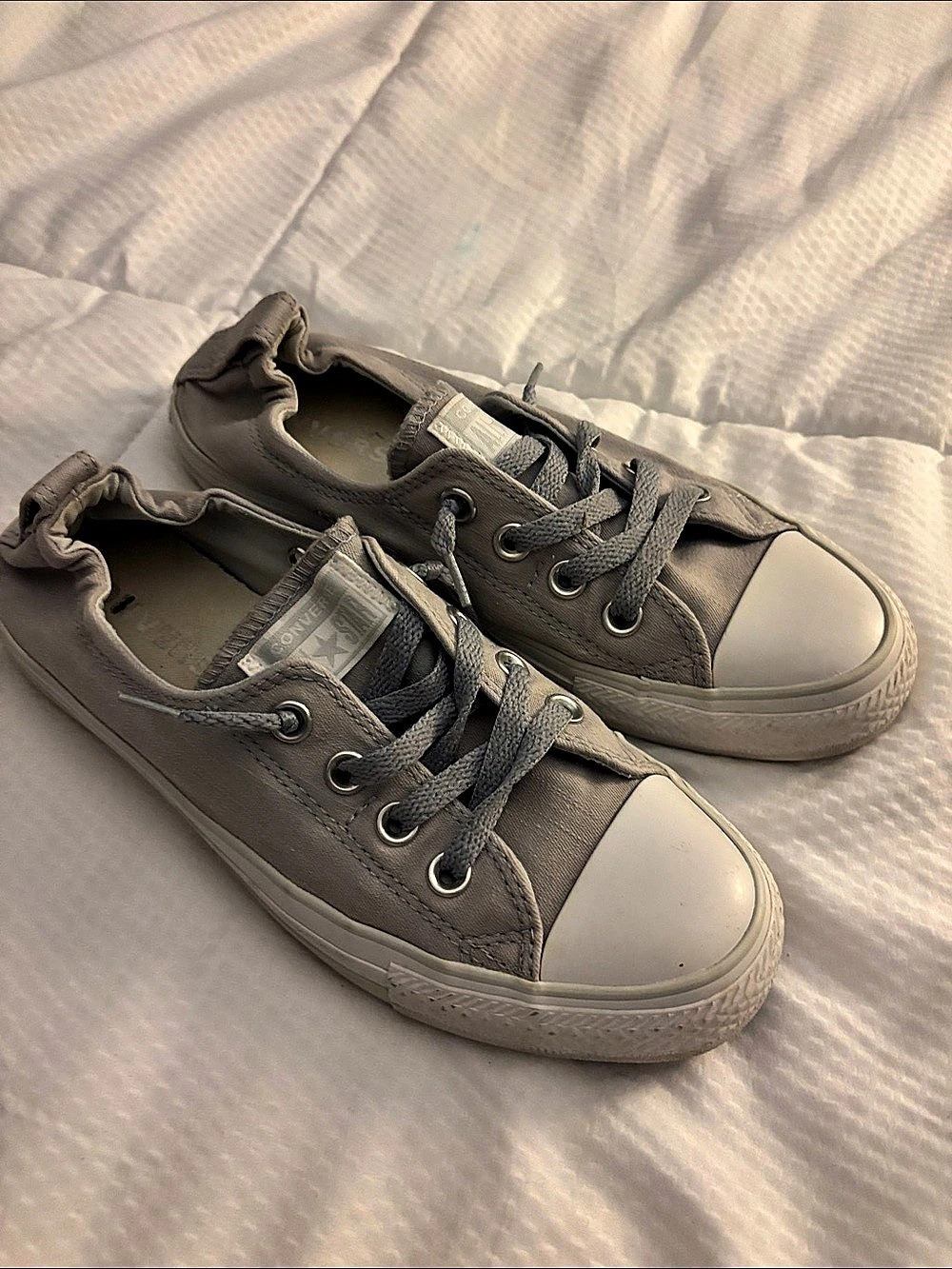 Converse Chuck Taylor All Star Shoreline Slip-On Sneakers Gray & White US 8